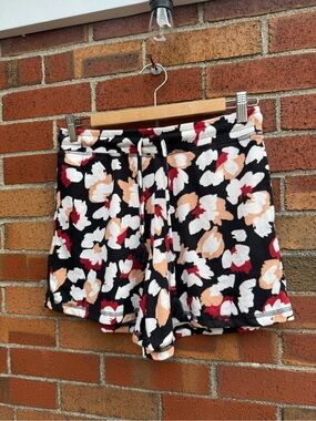 Lildy Floral Lounge Shorts Tassel Drawstring S/M Soft Knit Sleep Shorts